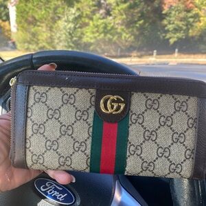 Gucci Brown and Gold Wallet